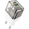 Зарядное устройство BOROFONE BA80A Scenery 1xUSB-C PD20W + 1xUSB QC3.0 Transparent Black (6941991105159)