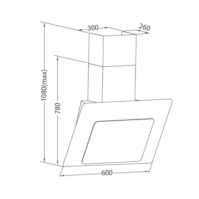 Вытяжка кухонная Pyramida NRX 60 (1100) SR GBL изображение 7