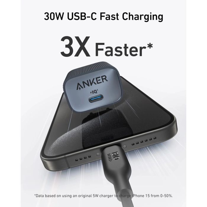 Зарядний пристрій Anker PowerPort 511 Nano IV 30W USB-C Black (A2337G11) зображення 2