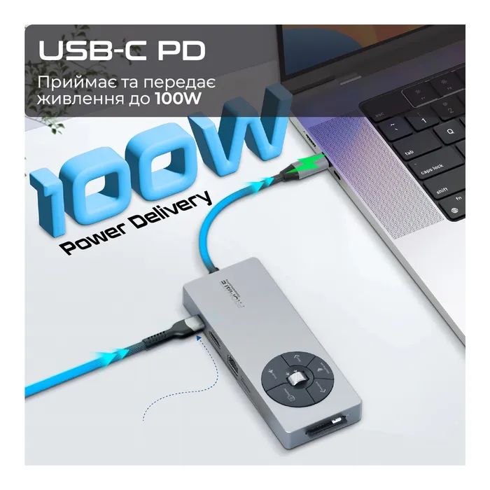 Концентратор Promate USB-C 14-in-1 Promate comandhub-pro (comandhub-pro) зображення 2