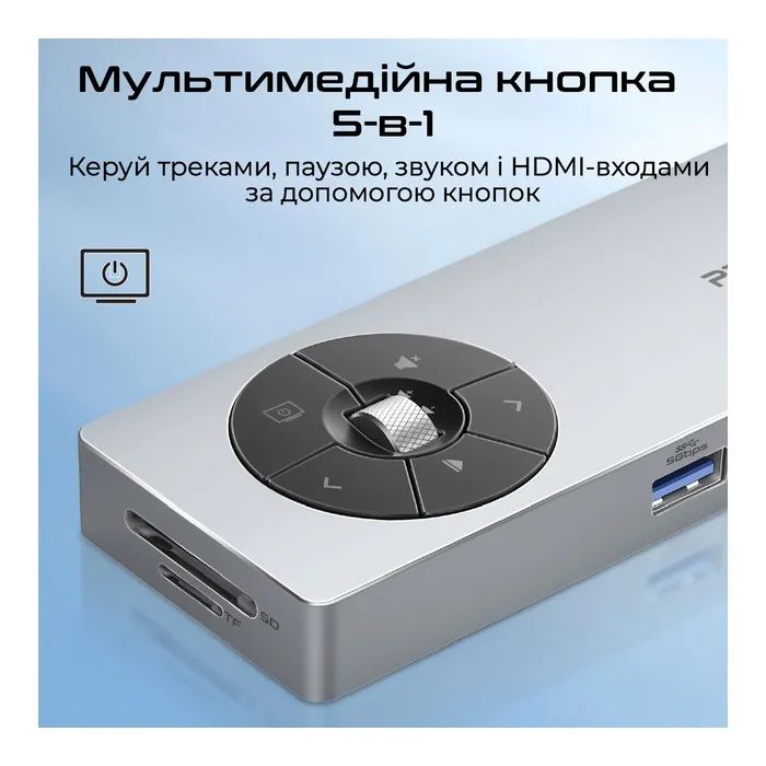 Концентратор Promate USB-C 14-in-1 Promate comandhub-pro (comandhub-pro) зображення 7