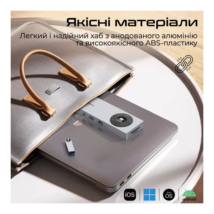 Концентратор Promate USB-C 14-in-1 Promate comandhub-pro (comandhub-pro) зображення 8