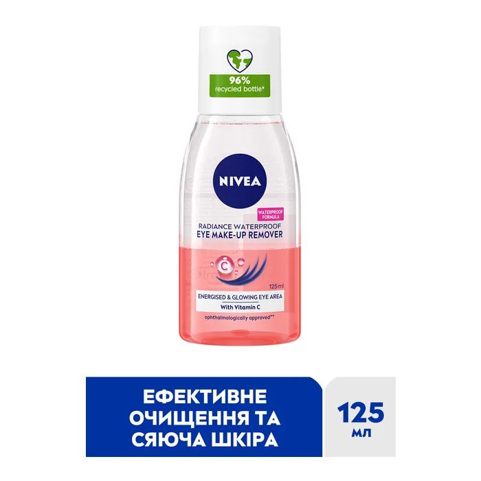 Средство для снятия макияжа Nivea Radiance Waterproof Eye MakeUp Remover 125 мл (4005900898388) изображение 3