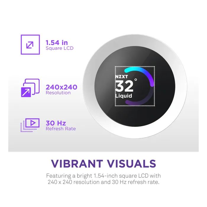 Система жидкостного охлаждения NZXT Kraken Plus RGB V2-360 mm AIO liquid cooler Wh (RL-KR360-W2) изображение 6