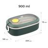 Ланч-бокс Kite 900 мл, зелений (K25-1180-3) изображение 2