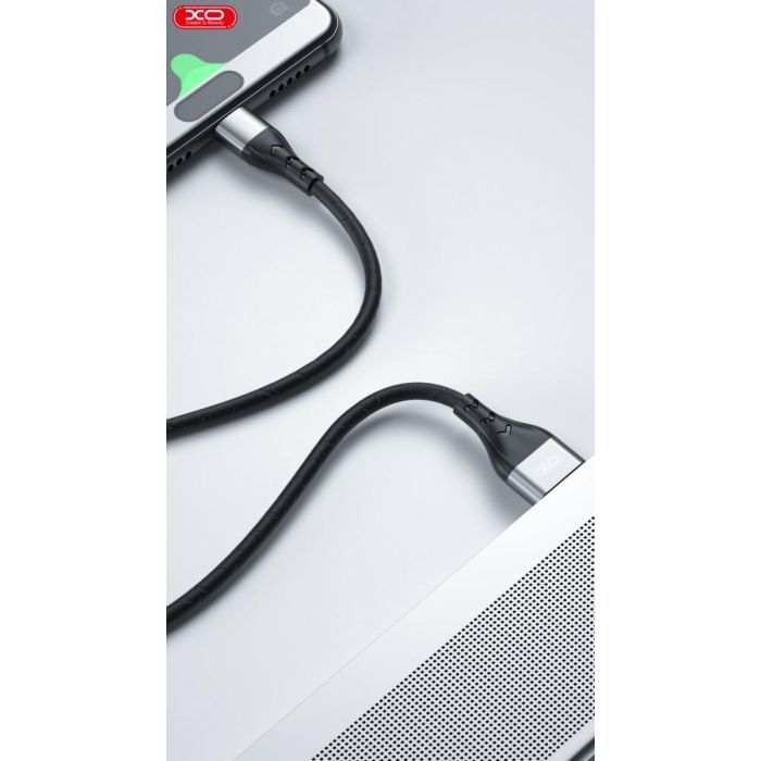 Дата кабель USB 2.0 AM to Lightning 1.0m 2.4A double-side grey XO (NB188-L-1-GR) изображение 2
