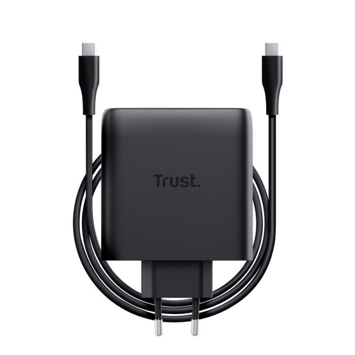 Зарядное устройство Trust 2xUSB-C 100W GaN PD/PPS black (25527_TRUST) изображение 2