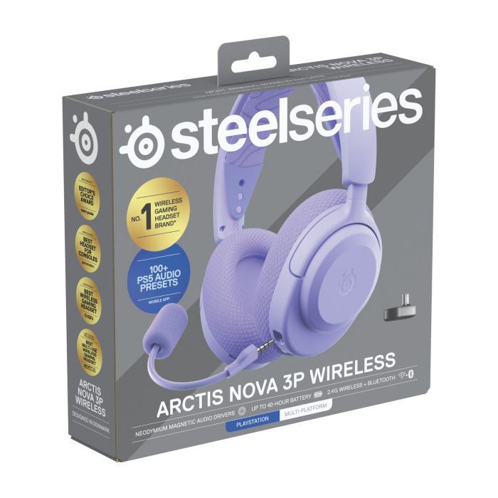 Навушники SteelSeries Arctis Nova 3P Wireless MultiPlatform White (61687) зображення 5