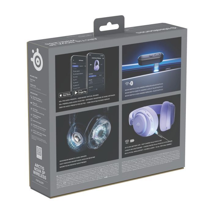Навушники SteelSeries Arctis Nova 3P Wireless MultiPlatform White (61687) зображення 6