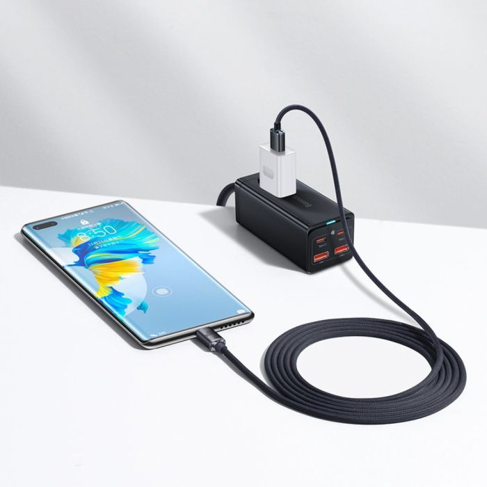 Дата кабель USB 2.0 AM to USB-C 1.2m 100W black Baseus (CAJY000401) изображение 7