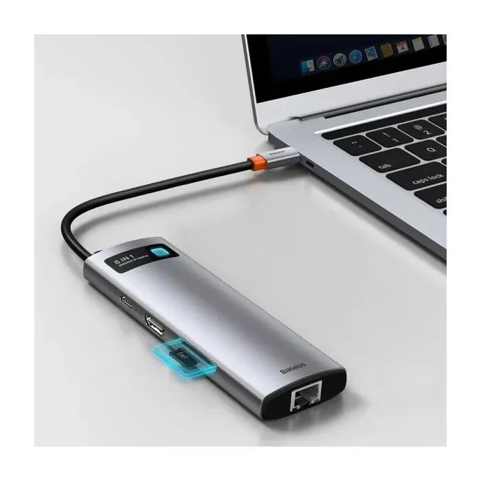 Концентратор Baseus USB-C 8-in-1 (CAHUB-CV0G) зображення 6