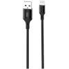 Дата кабель USB 2.0 AM to Lightning 2.0m braided NB143 black XO (6920680870868)