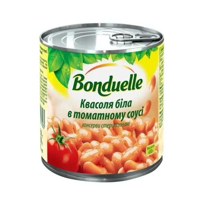 Овощная консервация Bonduelle Фасоль белая в томатном соусе 400 г (3083680001793)