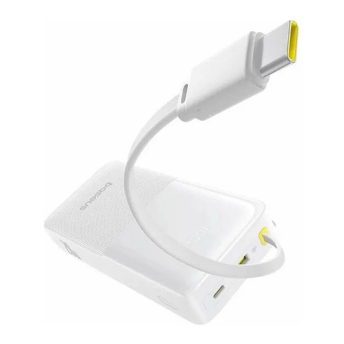 Батарея универсальная Baseus EnerFill FC51 Bipow2 Pro 20000mAh 22.5W build-in cable USB-C white (E0027700) изображение 2