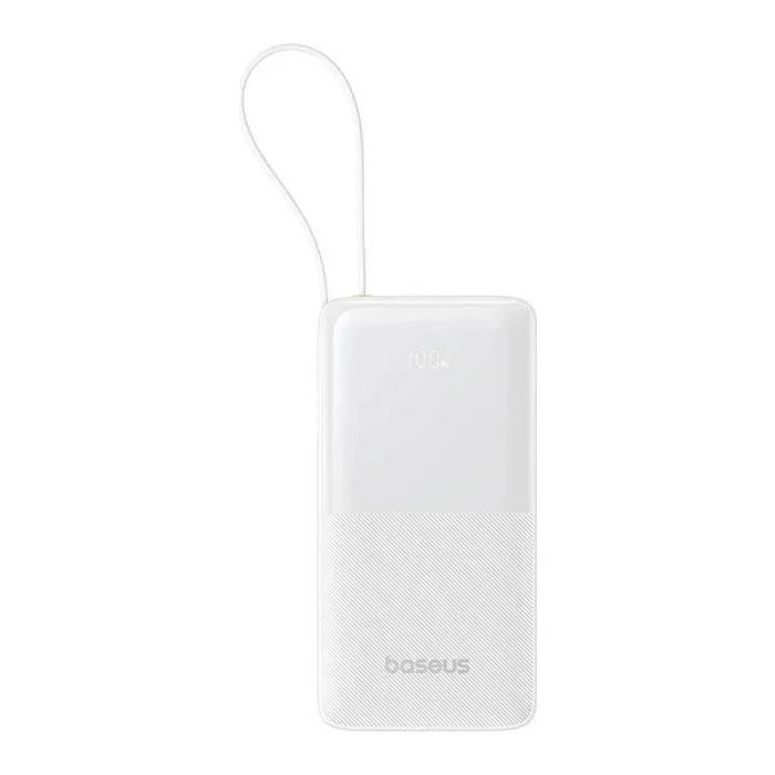Батарея универсальная Baseus EnerFill FC51 Bipow2 Pro 20000mAh 22.5W build-in cable USB-C white (E0027700) изображение 3
