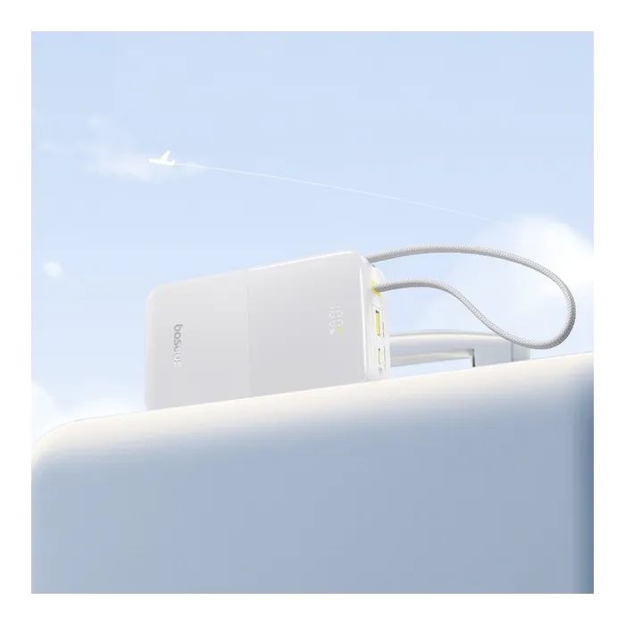 Батарея универсальная Baseus EnerFill FC51 Bipow2 Pro 20000mAh 22.5W build-in cable USB-C white (E0027700) изображение 5