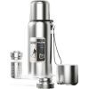 Термос Merlion з ситечком та чашкою 1 л, сталевий (ZK-127-1000Grey)