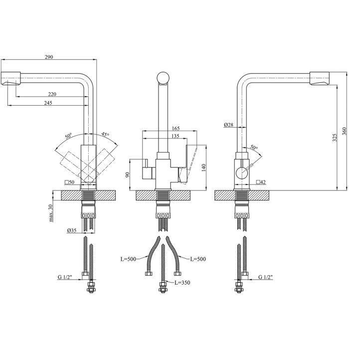 Змішувач Kroner Kubus-SCH03810 (CV027939) зображення 9