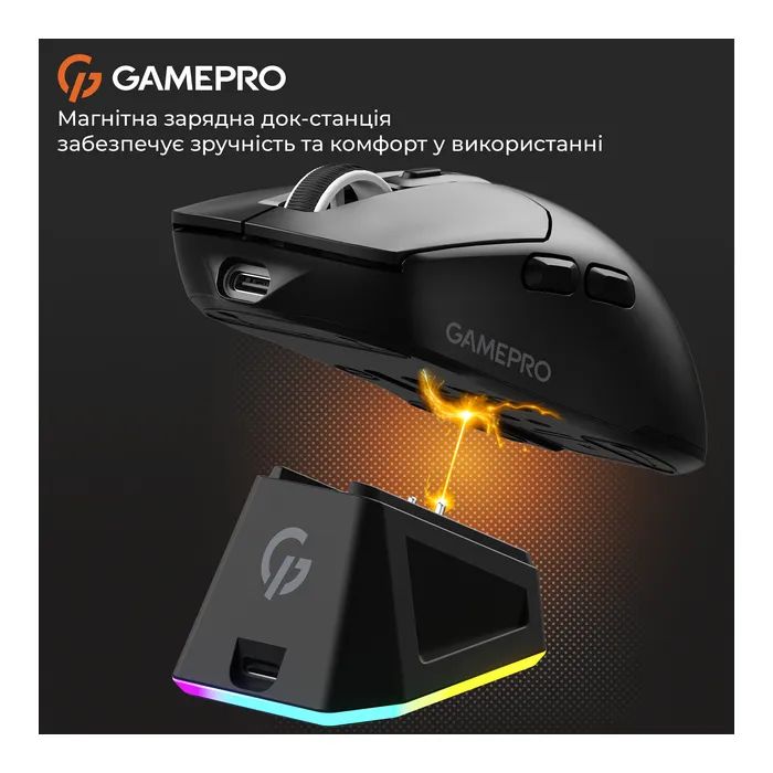 Мишка GamePro Genesis Airmaster Wireless/Bluetooth/USB Black (GM167B) зображення 10