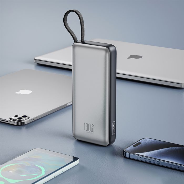 Батарея універсальна XO 20000mAh 130W, PD, QC (XO-PR268_grey) зображення 5