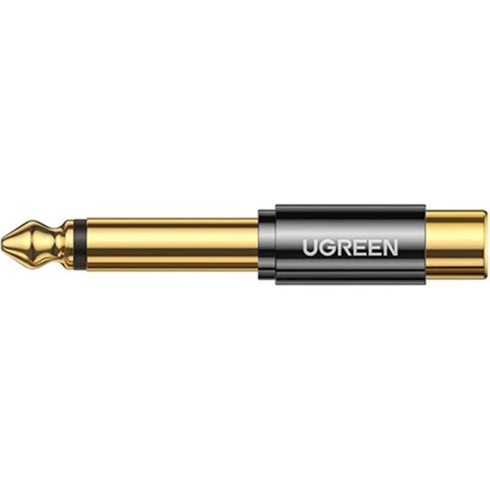 Переходник 6.35mm M to RCA F AV169 black Ugreen (80731) изображение 2