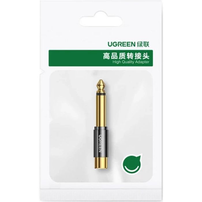 Переходник 6.35mm M to RCA F AV169 black Ugreen (80731) изображение 3