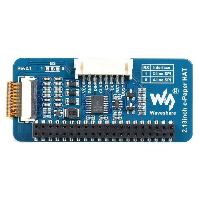 Екран для Мікро ПК Waveshare 2.13" E-Ink 250x122 for Raspberry Pi (WAV-12915) зображення 7