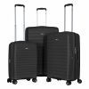 Набір валіз 2E Aero (L+M+S), чорні (2E-SPP-AERO-SET3-BK)