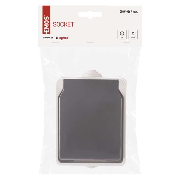 Розетка EMOS 16A 250V IP44 одинарна (A1396) изображение 6