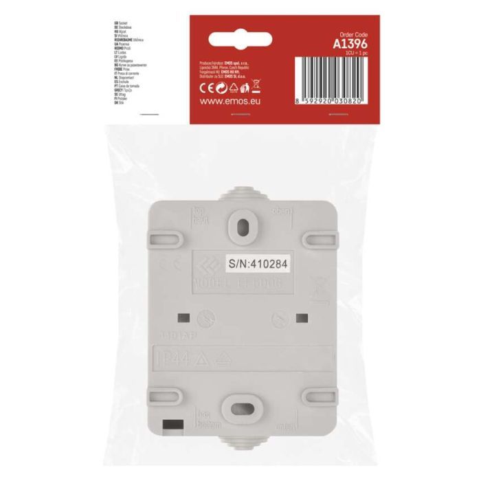 Розетка EMOS 16A 250V IP44 одинарна (A1396) изображение 7