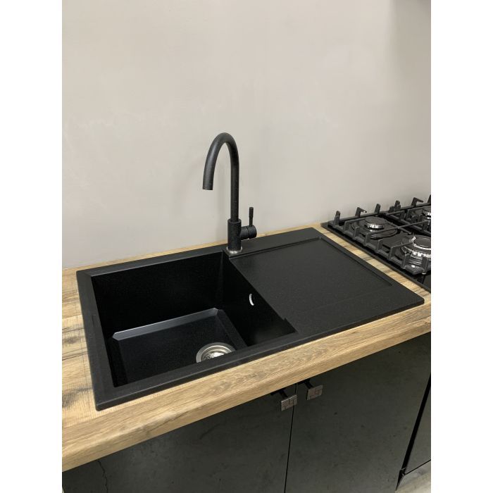 Мойка кухонная Adamant Horizon чорний + змішувач (1824296911503) изображение 2