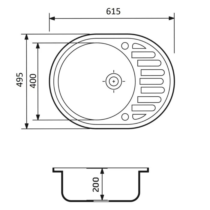 Мийка кухонна Adamant Ovum графіт + змішувач + дозатор (1824296900413) зображення 7