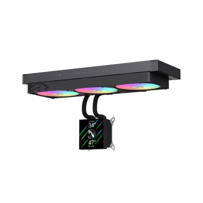 Система рідинного охолодження Gamemax GLACIER 360 LCD BK зображення 4