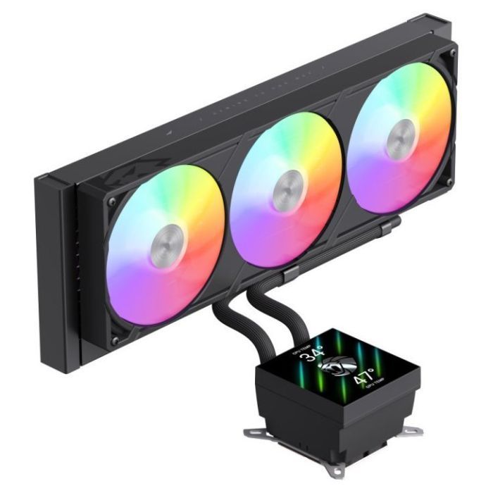 Система рідинного охолодження Gamemax GLACIER 360 LCD BK зображення 4