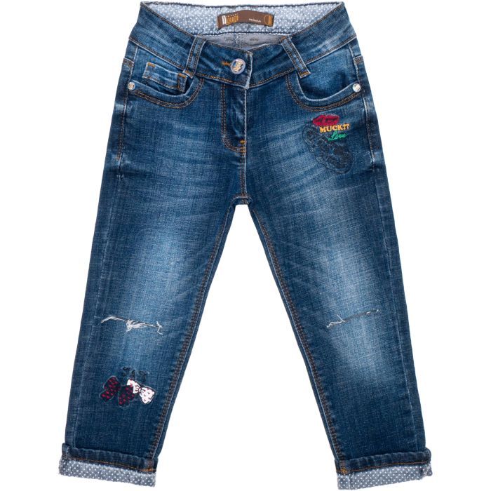 Джинси дитячі A-Yugi з відворотами (6434-110G-blue)