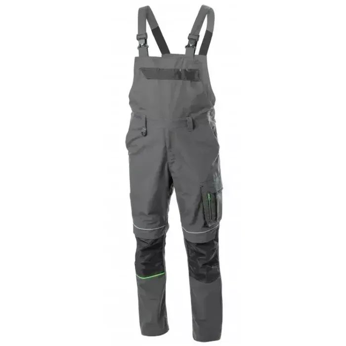 Напівкомбінезон робочий Hoegert LEMBERG HT5K801-1-M 65% поліестер/35% бавовна темно-сірий, M (50) (HT5K801-1-M)