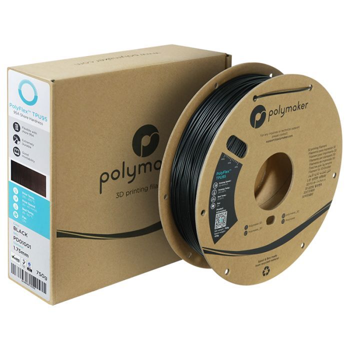 Пластик для 3D-принтера Polymaker TPU-95A 1,75mm 0,75kg YELLOW (PD01004) зображення 2