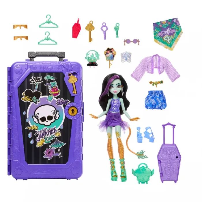 Кукла Monster High Набор-сюрприз Кошмарные каникулы Ужас-секреты Джинифайер (JDR52) изображение 6