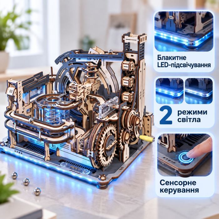 Конструктор Robotime Rokr дерев'яний 3D Мармуровий космодром (LGC01) зображення 4