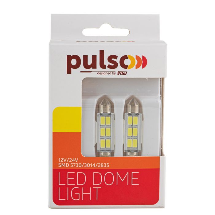 Автолампа PULSO LED SV8.5/T11x41mm/6 SMD-5730/9-18v/130Lm (LP-62041) зображення 4