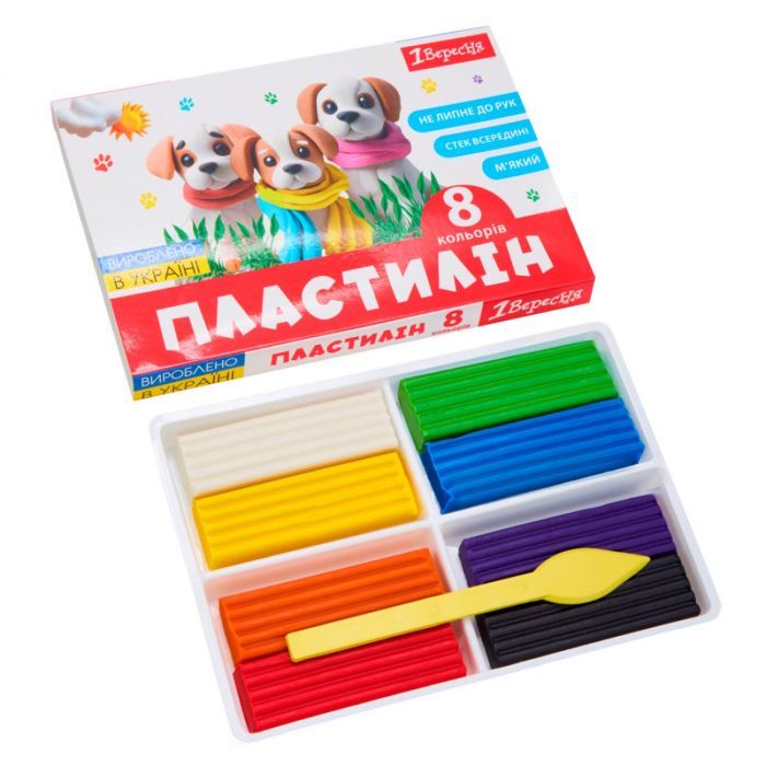 Пластилин 1 вересня Classic 12 кольорів 240 г (540671) изображение 2