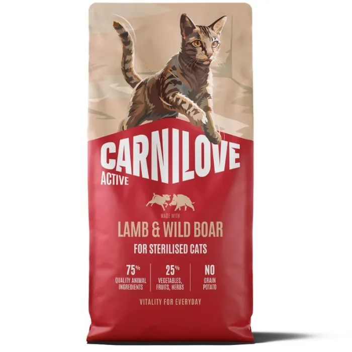 Сухой корм для кошек Carnilove Active Lamb & Wild Boar Sterilised 6 кг (8595602581467)