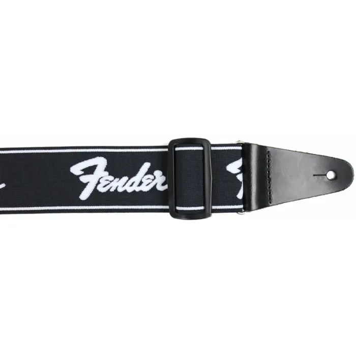 Ремень для гитары Fender Strap 2" Weighless Running Logo Black/White (229406) изображение 3
