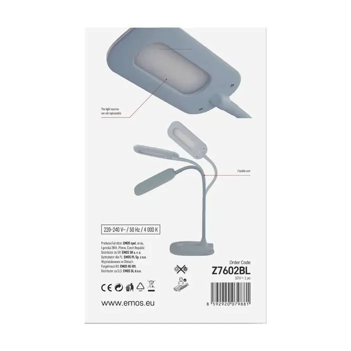 Настольная лампа EMOS STELLA BLUE (Z7602BL) изображение 6
