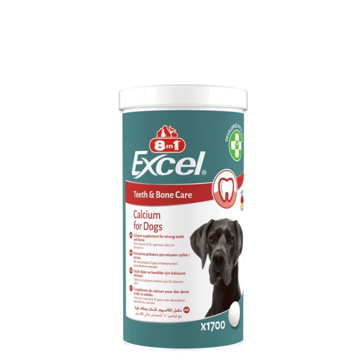 Витамины для собак 8in1 Excel Calcium для зубов и костей кальций 1700 шт (4048422184249)