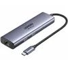Концентратор Ugreen USB-C 6-in-1 2xUSB-A + 1xUSB-C PD100W + DisplayPort 4K60Hz + 1xRJ45 1000Mbps black (75643)