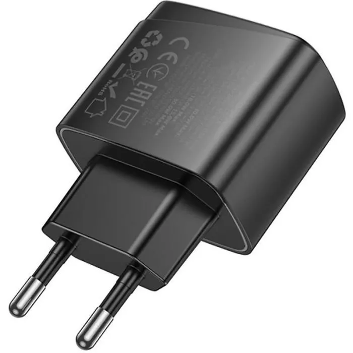 Зарядное устройство HOCO CS61A 1xUSB-C PD30W + 1xUSB QC3.0 black (6942007638425) изображение 4