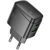 Зарядное устройство HOCO CS61A 1xUSB-C PD30W + 1xUSB QC3.0 black (6942007638425)
