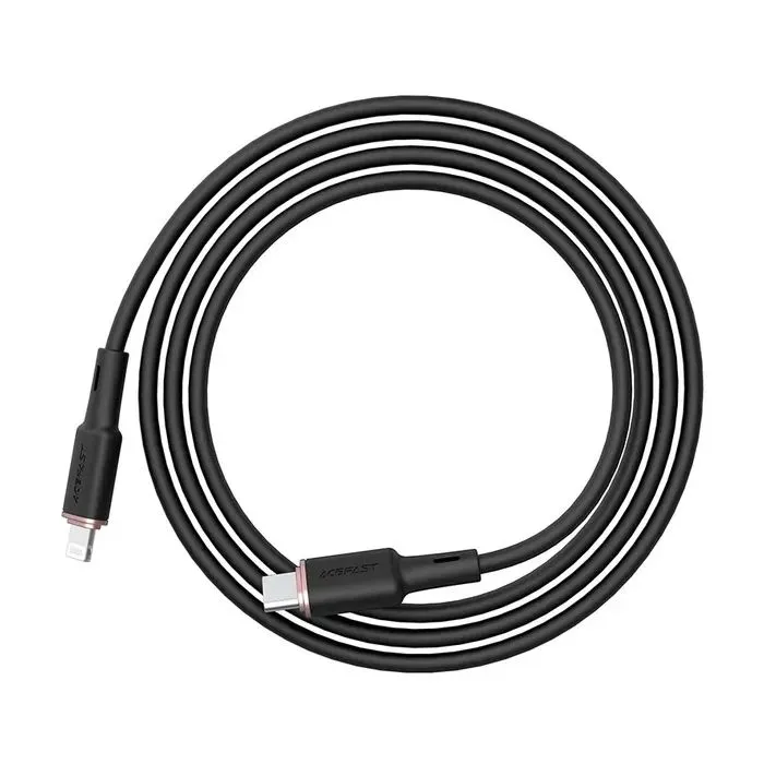 Дата кабель USB-C to Lightning 1.2m 3A 20W silicon black Acefast (6974316280644) зображення 2