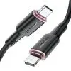 Дата кабель USB-C to Lightning 1.2m 3A 20W silicon black Acefast (6974316280644)